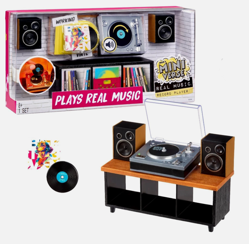 MGA's Miniverse Real Vinyl Music Record Player Brand New SHIPS SAME DAY FREE
