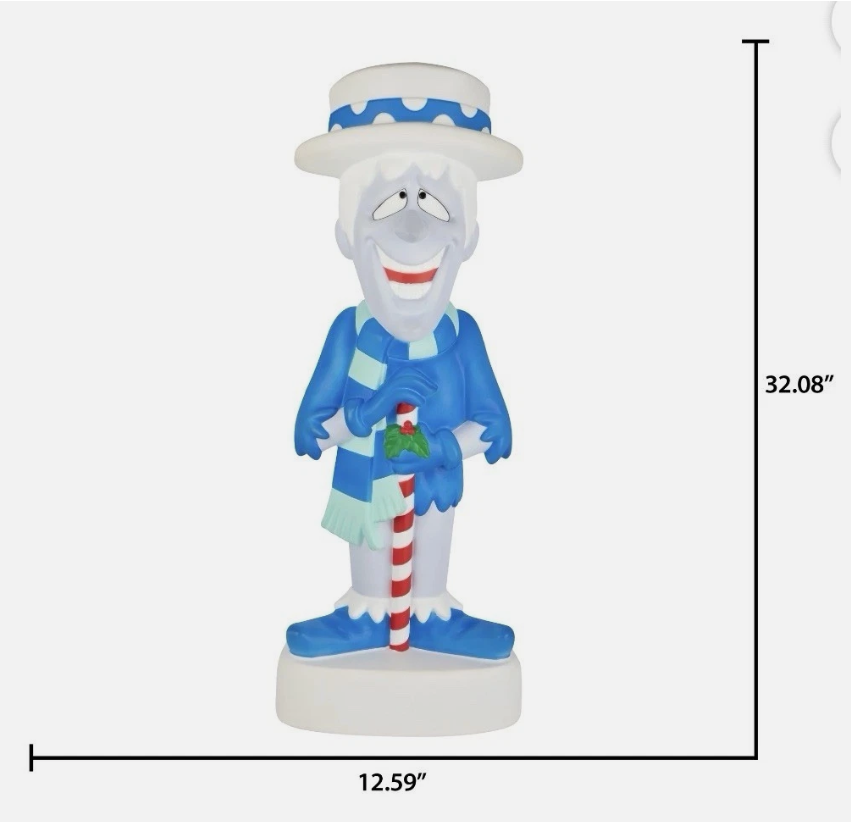 32" Heat and Snow Miser LED Lighted Blow Mold Outdoor Christmas Decor Gemmy New